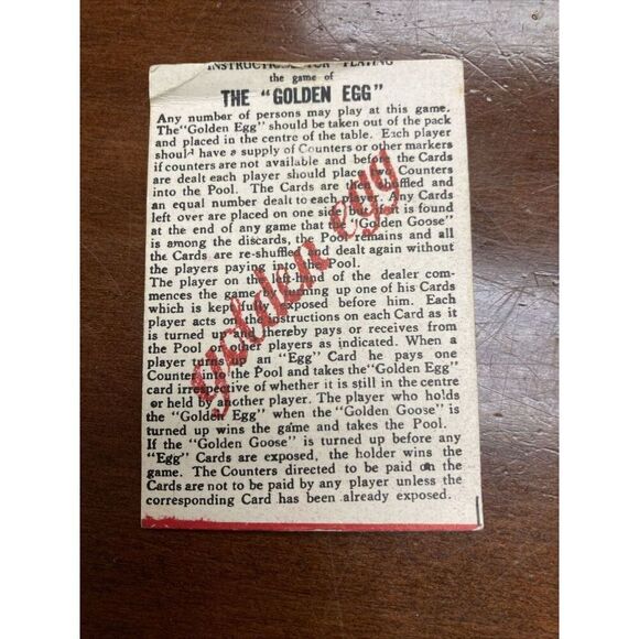 Vintage 1960's Golden Egg Card Game in box Made in Hong Kong - Picture 7 of 11